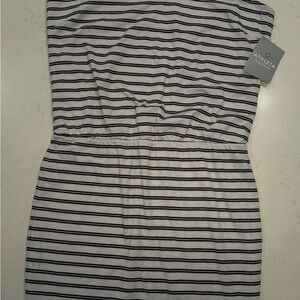 Athleta Black and White Striped Dress